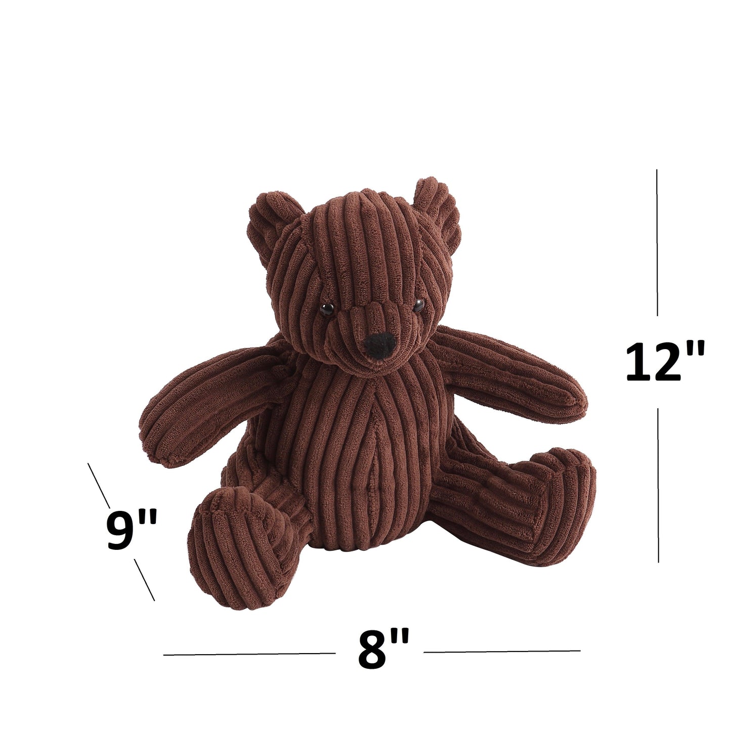 Bobby the Corduroy Bear Door Stopper - The Draft Stop