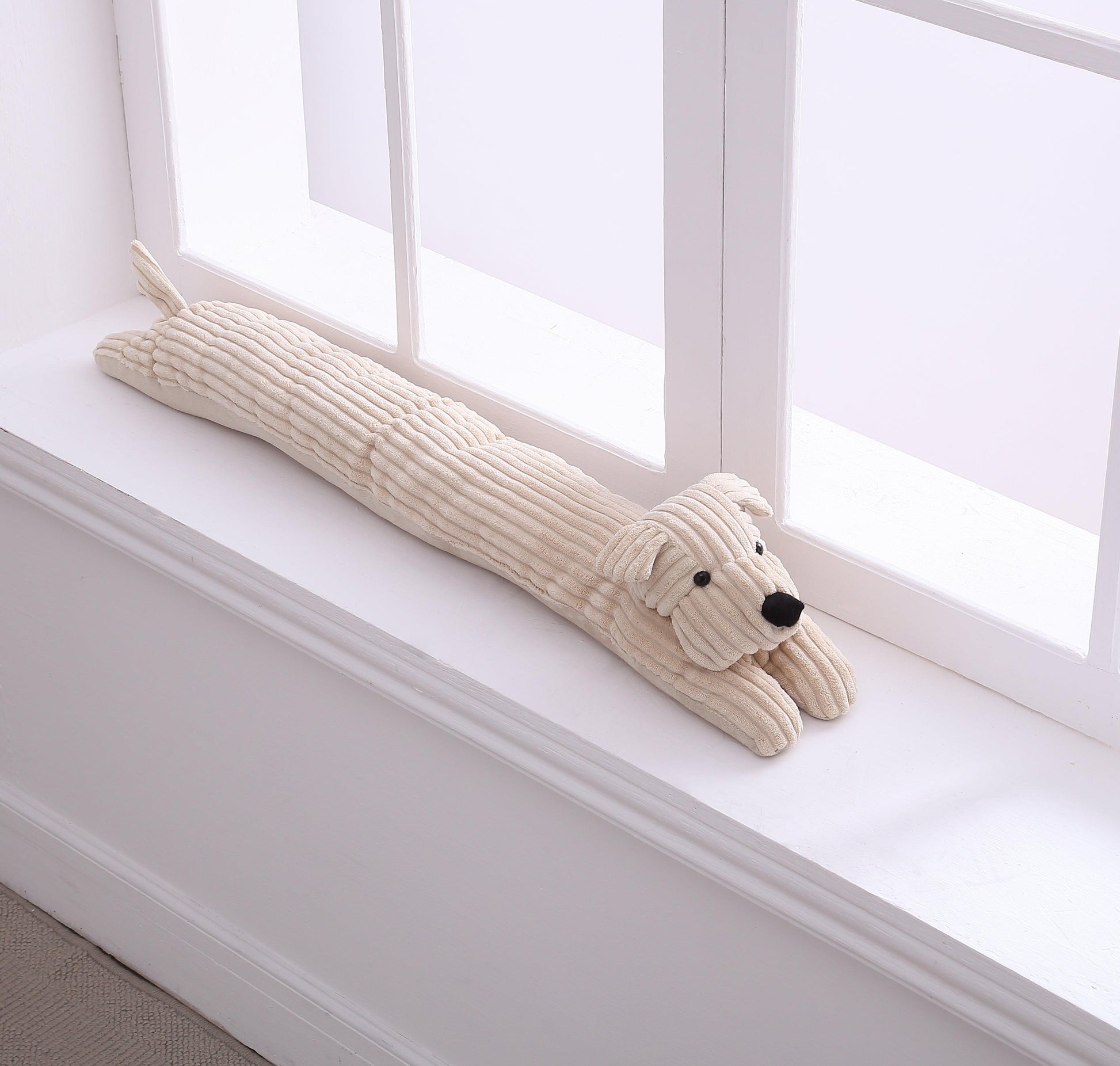 Corduroy Dog Ivory Draft Guard - The Draft Stop